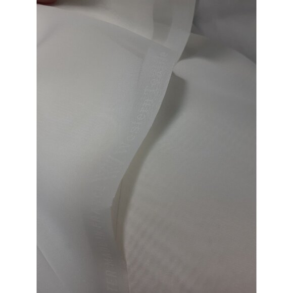 French Tergal Fabric, White, 116" Wide, BY the YARD, 100% Polyester, Sheer, BTY - Picture 1 of 4